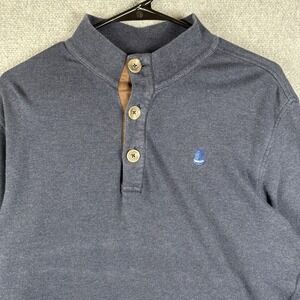 Leibowitz Pullover Men's Size Medium Blue Menswear "Top Hat" Logo Cotton Modal